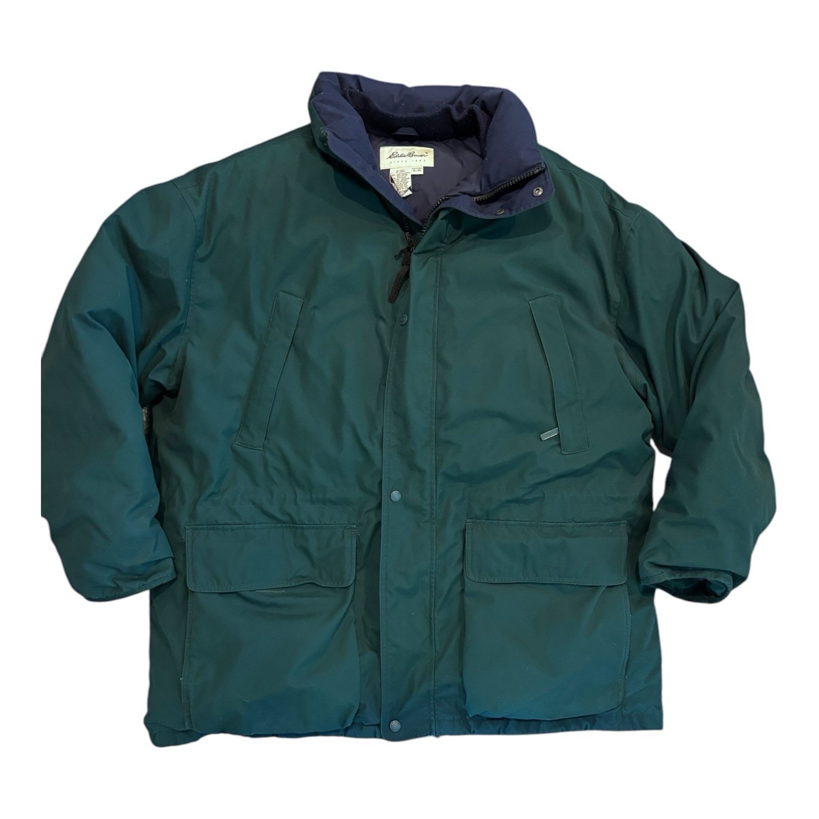 Vtg Eddie Bauer Ridgeline Jacket Goose Down Heavyweight Parka Arctic Xl No Hood